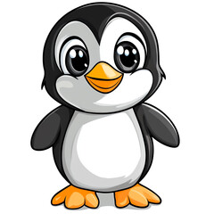 Obraz premium Adorable Cartoon Penguin Illustration