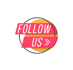 Png community promotion with social media sticker badge lettering follow us technology support template vector creative button friends blog icon

