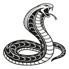 Fototapeta premium Fierce Cobra Snake Art Design Illustration