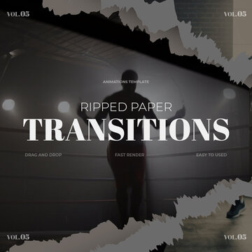 Ripped Paper Transitions / Square / Part 05