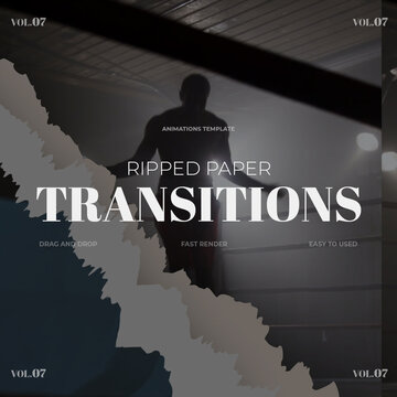 Ripped Paper Transitions / Square / Part 07