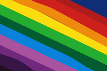Vibrant Diagonal Rainbow Stripes abstract colorful