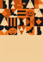 Geometric Halloween Party Invitation Template