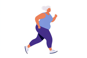 Obraz premium Overweight Man Performing Lunge Exercise