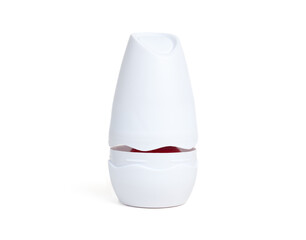 Isolated air freshener with gel. Long lasting room odor neutralizer for home and indoor use. White...