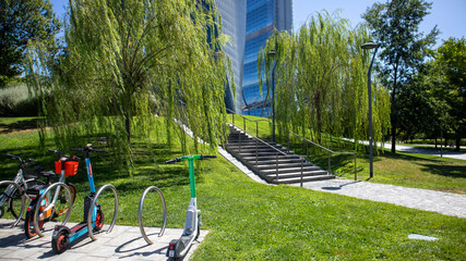 Milan modern district citylife image of design and fashion of the city