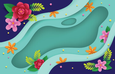 Beautiful Flower Background Vector Illustration