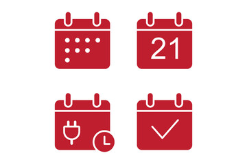 Calendar Icon collection. Set of calendar symbols. Meeting Deadlines icon. Time management .Appointment schedule flat icon icon