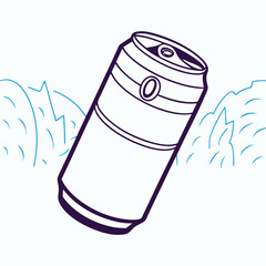 Aluminum Can Mockup: Beverage Can Illustration
