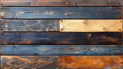 Dark blue and brown old wooden background with the texture of weathered wood planks