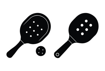 Pickleball paddle with ball vector art 