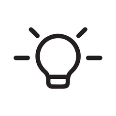 Brilliant Ideas Lightbulb Icon, Innovation, Inspiration, Creative Thinking, Problem-Solving Solutions