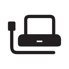 Portable External Hard Drive Data Storage Device Icon