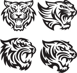 International Tiger Day tiger Silhouette Vector Illustration