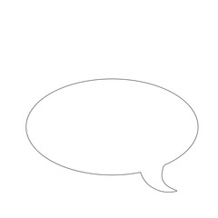 吹き出し(横長楕円)