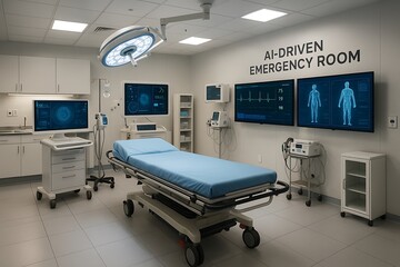 Modern AI-Driven Emergency Room with Advanced Medical Equipment