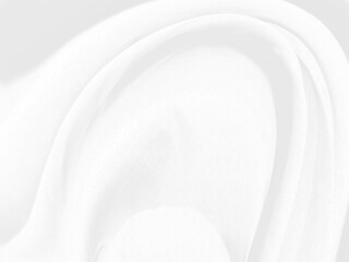 Clean woven decorative fashion textile soft fabric white abstract smooth curve shape background
