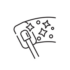 Cleaning icon, Washing, mop Symbol Outline icon Transparent background