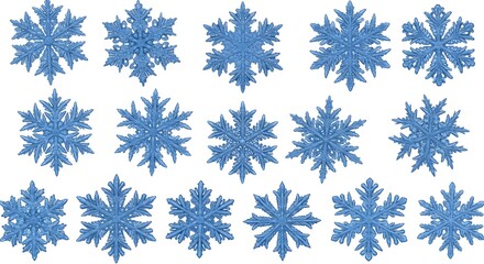 Fototapeta premium Juego de copos de nieve