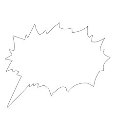 吹き出し(ギザギザ横)