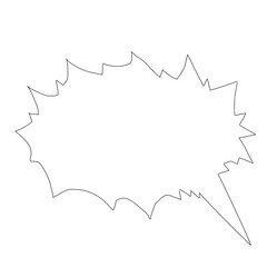 吹き出し(ギザギザ横)