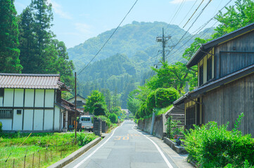 島根県　石見銀山の町並み