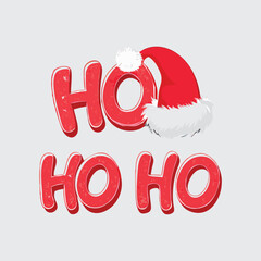 "Christmas Ho Ho Ho Santa Claus Illustration"