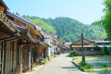 島根県　石見銀山の町並み