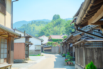 島根県　石見銀山の町並み