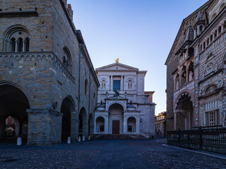 Cattedrale di Sant'Alessandro in Bergamo Alta on a morning light