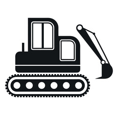 Excavator icon isolated on white background