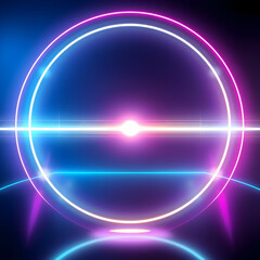 Cool futuristic abstract background with shining neon light