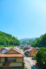 島根県　石見銀山の町並み