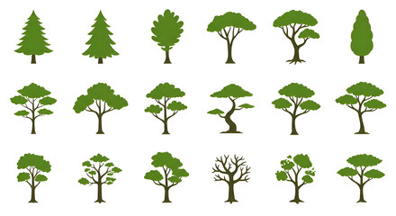 Fototapeta premium set of trees