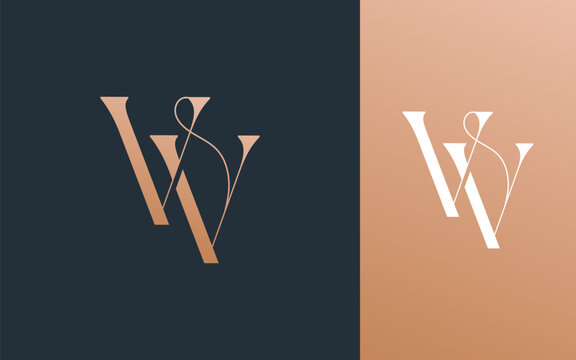 Initial letter VV logo design vector illustration for couple, wedding, and business