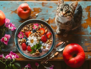 Garden Bliss: A Smoothie Bowl That’s Both Beautiful and Delicious, apple