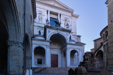 Cattedrale di Sant'Alessandro in Bergamo Alta on a morning light