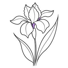 Obraz premium black and white flower