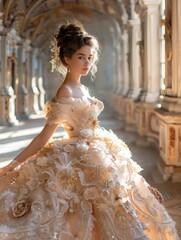The princess's opulent gown