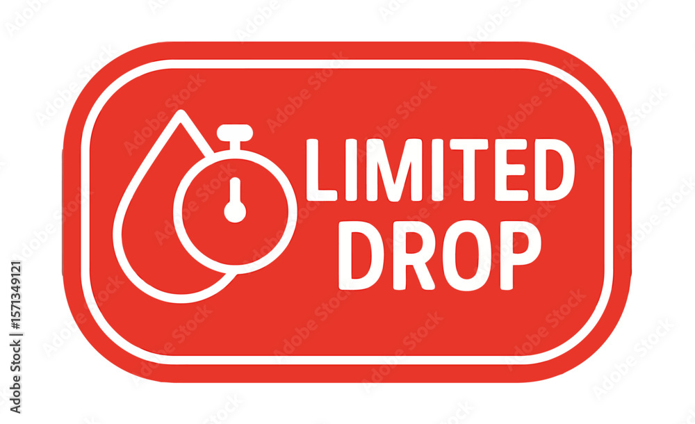 Fototapete this image is a striking graphic for a limited drop, indicating urgency and a special offer. modern 