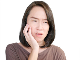 Woman suffering from toothache