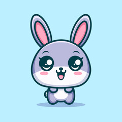 Cute Rabbit Cartoon Vector Art, Illustration and Graphic