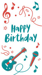Naklejka premium happy birthday party