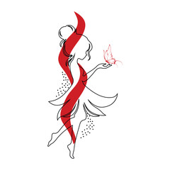 Vector wallpaper, poster with abstract boho elements for home decor, print etc.