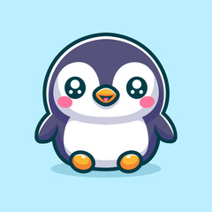 Cute Penguin Cartoon Vector Art, Illustration and Graphic
