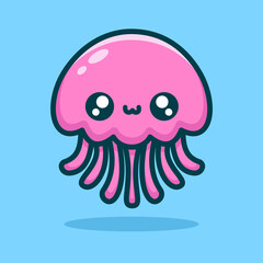 Cute Jellyfish Cartoon Vector Art, Illustration and Graphic