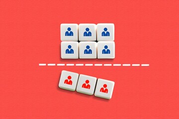 Some workers are subject to layoffs and reduction of the staff. The concept of dismissal. Optimization, reduction of part of the staff. Reduce costs, increase productivity.