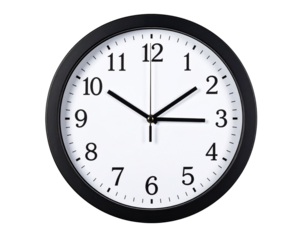 fashion wall clock, png file of isolated cutout object with shadow on transparent bac .