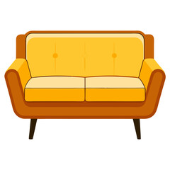 Modern Sofa Silhouette Vector