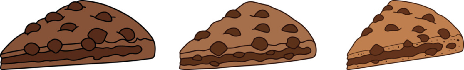 chocolate chip cookie vector illustration art design